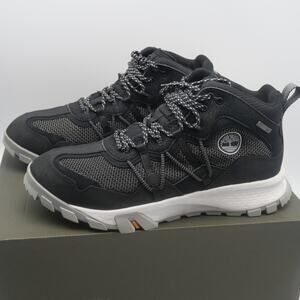 NEW Timberland Garrison Trail Men's 9 Mid WP Hiker Black Mesh  Hiking Boots